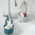 thumbnail image 4 of Suction Cup Sponge Holder Sink Drying Rack Soap Drainer Organizer Kitchen Storage Bathroom Soap Stand Shelf Home Accessories, 4 of 5