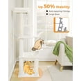 thumbnail image 4 of AEGFKDCat Tree for Large Cats with Metal Plush Big Hammock, 56.3" Cat Tower for Indoor Cats with 2 Door Condo House, 6-Tier Cat Shelves with Scratching Posts and Large Top Perch, Cream White, 4 of 7