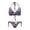 Tropical Floral & Leaf Print, variant on Women's Halter Neck Two Piece Triangle Bikini Set Tropical Hibiscus Floral Print Sexy Tie Side Bathing Suit for Beach & Vacation