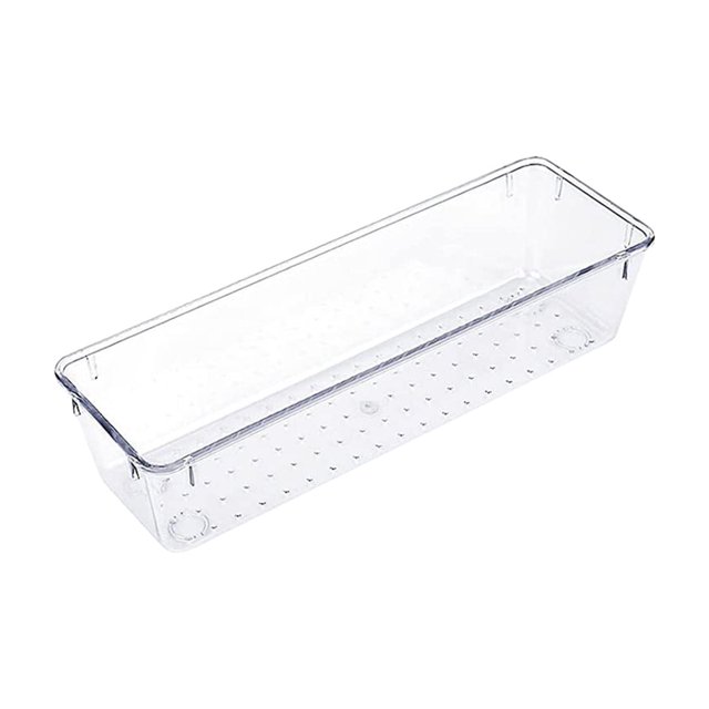 ¡Ofertas de liquidación para el hogar de Amvlyk! Organizador de cajones transparente con diseño de lunares, multifuncional, para vajilla, papelería y cosméticos, organizador combinado.