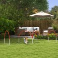 thumbnail image 2 of PawHut 4 Pieces Dog Agility Training Equipment with Weave Poles, Orange, 2 of 9