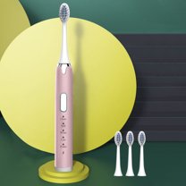 ZFYXGS Electric Toothbrush for Adults, 4 Brush Heads, Pink, IPX7 Waterpoorf
