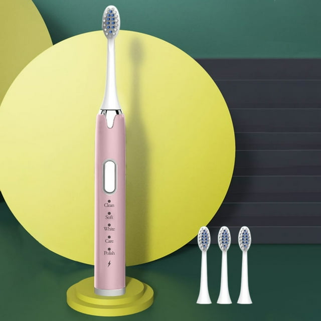 Fiudx Cepillo de Dientes Eléctrico, Vibración Silenciosa, Temporizador Inteligente con 5 Modos, Recargable Por Usb, Diseño Impermeable Ipx7, Limpieza Profunda, Tacto Suave, Ideal para Viajes, 1 Cepil