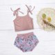 thumbnail image 2 of Gibobby Conjunto de ropa de bebé Conjunto de pantalones cortos estampados de dibujos animados sin mangas de color sólido para Niñas pequeña de 0 a 6 años(Rosa, 6Meses), 2 of 5