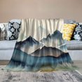 thumbnail image 2 of JEUXUS Exquisite Gifts Mountain Flannel Blanket Throw Blanket (Universal 1) White, 2 of 6
