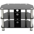 thumbnail image 2 of AVF Steel TV Stand with Cable Management for up to 42" TVs in Black/Chrome, 2 of 6