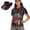 250th Anniversary Flag Flower, variant on Colorful Boho Flower Women's Golf Shirt and Sun Visor Hat Set Short Sleeve Quick Dry Moisture Wicking Adjustable UV Protection Sun Visor for Golf Tennis Hiking Daily Wear