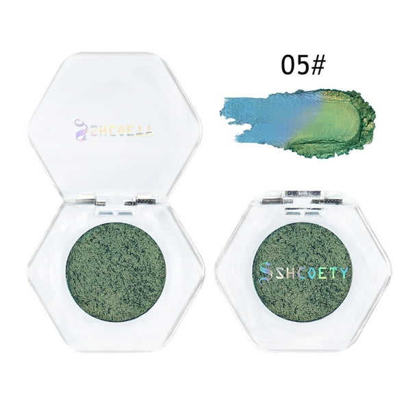 XWSHYW Sombra de Ojos Camaleones Ópticos Longan Shadow Powder 12 Colores Metálicos Sensibles a La Luz Lentejuelas Brillantes de Alto Brillo
