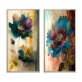 thumbnail image 2 of Designart "Retro Pansy Delicate Blossoming Flower II" Flowers Framed Wall Art Set Of 2 - Traditional Green Frame Gallery Set For Office Decor, 2 of 6