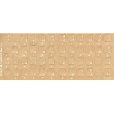 Turkish Keyboard Stickers - Labels - Overlays with White Characters for Computer Keyboard Cover price history on PriceWatchPro