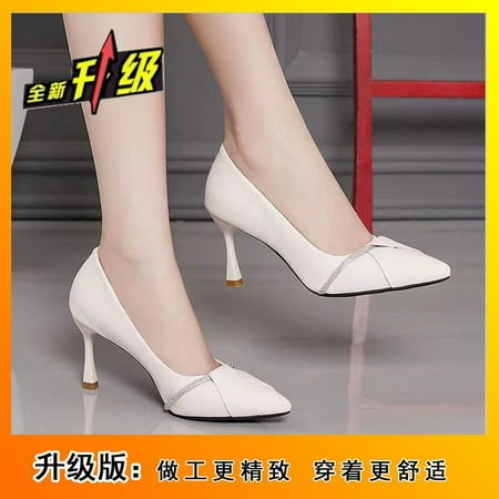 

HHH Commute Work Rhinestone Pointed Toe Low-Cut Shoes Business Ol Classy Stilettos High Heels for Women 2024 Spring and Autumn New