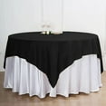 thumbnail image 3 of BalsaCircle 70 x 70 in Black Premium Polyester Square Tablecloth Party Events Reception Decorations Supplies, 3 of 8