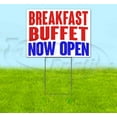 thumbnail image 1 of Breakfast Buffet Now Open (18" x 24") Yard Sign, Includes Metal Step Stake, 1 of 6