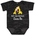 thumbnail image 3 of Inktastic Grandma Loves Me Girls Giraffe Granddaughter Girls Baby Bodysuit, 3 of 5