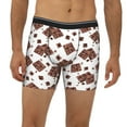 thumbnail image 2 of Men'S Boxer Briefs, Chocolate Print No.J98 Soft And Breathable Mens Underwear Boxer Briefs With Widen Waist, 2 of 2
