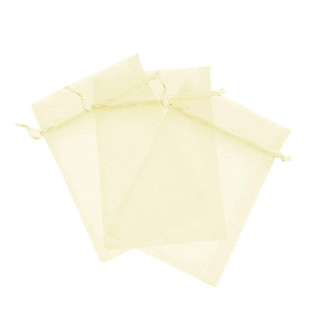 100 Pcs Sacs en Organza Transparents Beige 2X3 avec Cordon - Pochettes à Bijoux, Cadeaux de Mariage & Sacs Cadeaux - Design et Artisanat Kyezi