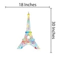 thumbnail image 3 of EIFFEL TOWER - Vinyl Multicolored Funky Art Eiffel Tower Decoration Paris France Famous Tourist Spot Design Adhesive Home Wall Decal Sticker - Kids Bedroom City Of Love Wall Art Décor 18" x 30", 3 of 3