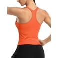 thumbnail image 3 of ANFERRY Ribbed Athletic Tank Tops for Women with Built in Bra Racerback Seamless Scoop Neck Workout Camis Top, 3 of 7