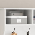 thumbnail image 4 of KULAGAGA 3-in-1 Hall Tree Storage Bench and Coat Rack with 18 Storage Cube and 6 Steel Double Hooks White, 4 of 7