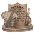 thumbnail image 1 of Tarjetero decorativo de mesa Dicksons Bronzetone Full Armor Scripture 8 x 10 cm, 1 of 8