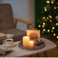 thumbnail image 6 of Hanobe Round Wooden Candle Tray: Rustic Decorative Coffee Table Tray ,11.8", 6 of 8