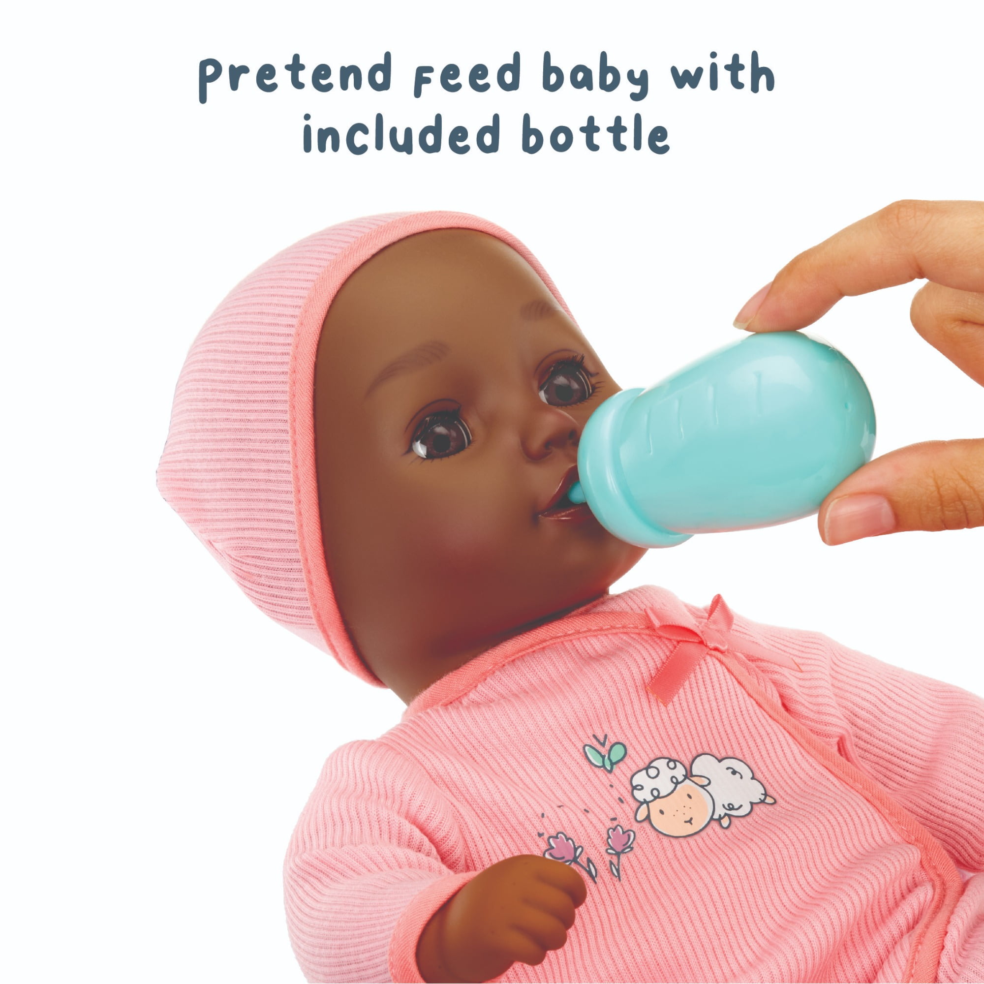 Baby Born My First Baby Doll Harper, Dark Brown Eyes, Realistic, Soft-Bodied & Eyes, Bottle, Kids Ages 1+