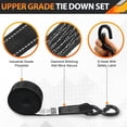 thumbnail image 7 of Rtchet Tie Strp Set of 4-5,250 LBS Breking Strength, 1.5" x 15' Rtchet Strps with 4 Soft Loops, Coted S-Hooks, nd Soft Pdded Hndles for Secure , , Trilers (Blck), 7 of 7