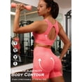 thumbnail image 2 of Two-Piece High-Waist Yoga Set For Women, Stretch Fitness Leggings, Gym Workout Ensemble, Waist-Cinching And Buttock-Lifting Sports Shorts, Suitable For Yoga, Fitness Training, Running And Cycling., 2 of 7