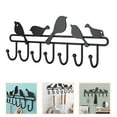 thumbnail image 6 of WAXIAYU Vintage Wall-Mounted Coat Rack with 7 Hooks and 5 Birds Key Holder, 6 of 7