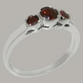 thumbnail image 2 of LBG British Made 10k White Gold Natural Garnet Womens Anniversary Ring - 33 size options - Size 4.75, 2 of 6