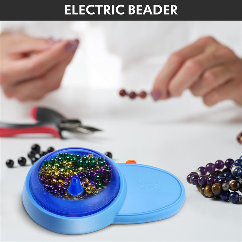 TRIANU Electric Bead Spinner for Jewelry Making Automatic Beading Tools  with Bead Spinner, 3 PC Beading Bowl with Lids & 2PC Beading Needle