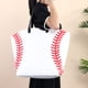 thumbnail image 1 of Bolsa A Cuestas Bolso de lona impreso de gran tamaño para deportes al aire libre, Bolso de compras (béisbol), 1 of 6