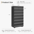 thumbnail image 2 of 8 Drawers Dresser for Bedroom, Wood Tall Dressers & Chests of Drawers, Modern Storage Cabinet for Living Room Closet, Black, 2 of 9