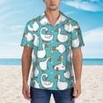 thumbnail image 4 of Bixox Men's Hawaiian Shirts Men's Cartoon Funny Goose Print Short-Sleeve Shirt-Large, 4 of 8