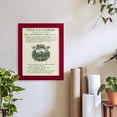 thumbnail image 5 of Printed Embellished Bookplate VII - Framed Print w/glass - Cherry Red, 5 of 5