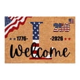 thumbnail image 2 of USA 250th Anniversary Alphabet Doormat, Polyester Indoor Outdoor Rug with 26 Letters for Personalized Last Name, Patriotic Independence Day Decor for Home Entryway, 2 of 4