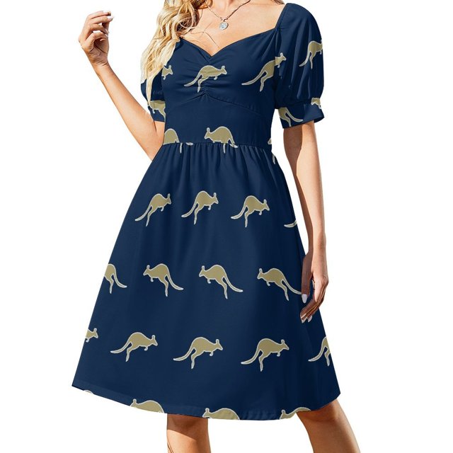 Vestido de manga corta estilo canguro Akron Gold, estilo coreano, para verano, 2025