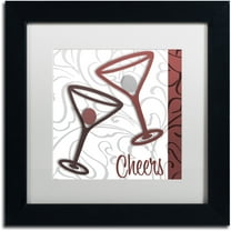 Trademark Fine Art "Cheers II" Canvas Art by Color Bakery White Matte, Black Frame