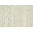 thumbnail image 4 of 5' X 8' Ivory Blue And Tan Wool Geometric Tufted Handmade Stain Resistant Area Rug, 4 of 4