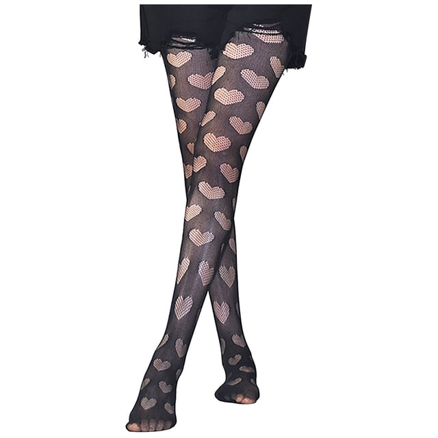 Outfmvch Collants Résille, Collants Résille Attraction Maille Chauffante Bas Résille Noirs Bas de Pêche Soie Jarretière Collants Dentelle Noir A
