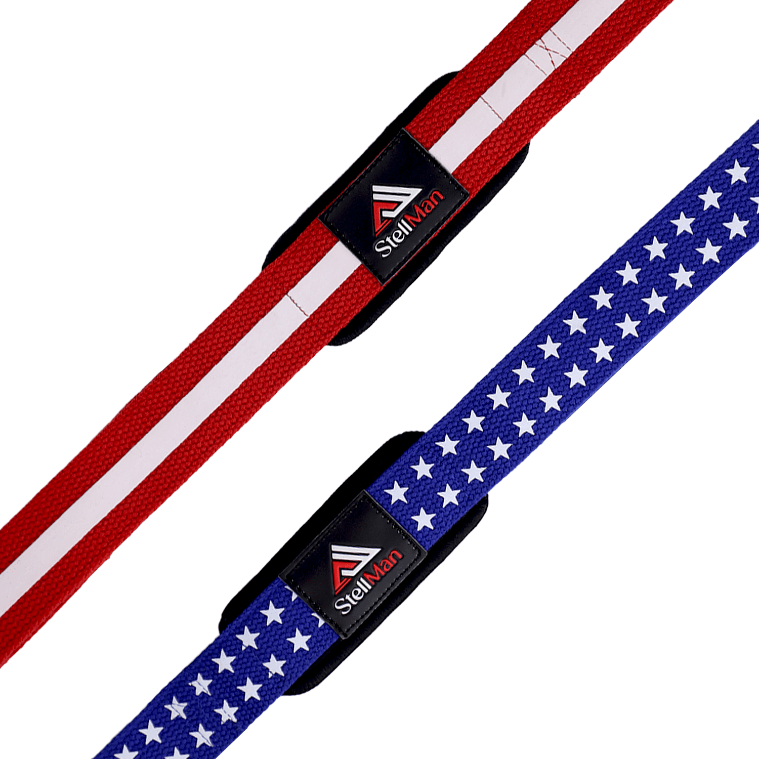 StellMan Lifting Straps for Weightlifting Deadlifts Gym Training Wrist Support American Flag Style