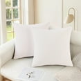 thumbnail image 2 of Unique Bargains Set of 2 Solid Soft Cushion Pillow Covers Light Brown 18" x 18", 2 of 6