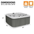 thumbnail image 6 of Lifesmart LS700DX Hot Tub - 7 Person, 90-Jet, 220-Volt, Arctic White/ Coastal Gray, 6 of 22