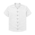 thumbnail image 3 of LIaqionyy Men's Shirt Buttons down Short Sleeve Lightweight Summer Casual Tees Vacation Beach Tops Clothes, 3 of 5