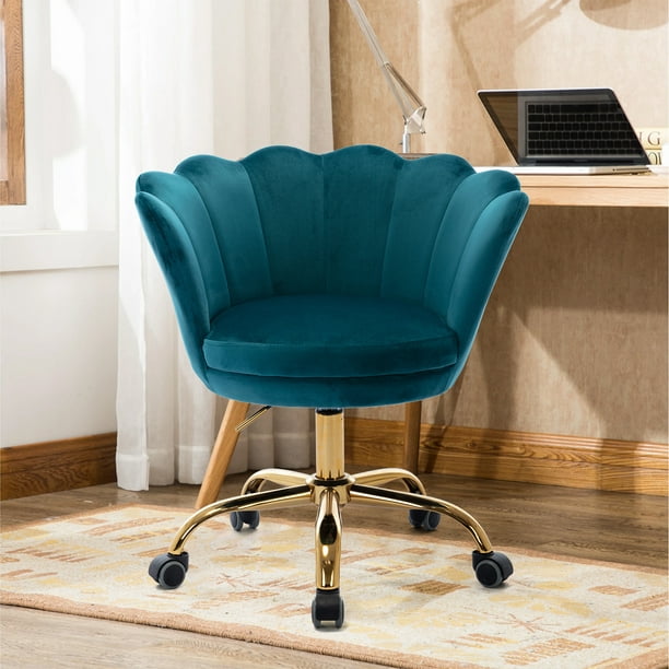 Vanity Chair With Wheels Modern Swivel, Swivel Vanity Chair