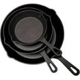 thumbnail image 2 of Vivicreate 3-Piece Cast Iron Skillet Set, Pre-Seasoned, 6/8/10 Inch Frying Pans, Black, 2 of 8