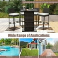 thumbnail image 4 of Topcobe 2 Pieces Patio Cushioned Wicker Barstools with Cozy Footrest-Set of 2, Outdoor Deck Furniture, 4 of 8