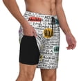 thumbnail image 2 of Kdxio Hello Print Mens Swim Shorts with Mesh Lining, Breathable and Quick-Drying, Adjustable Waist, Privacy Pocket-Small, 2 of 6