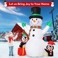 thumbnail image 5 of GOOSH Christmas Inflatables 8 FT Snowman Inflatable with Built-in Music Box & Rotating Colorful LED Lights, Cute Blow up Snowman with Penguins, Outdoor Christmas Decorations  for Xmas Holiday, 5 of 8