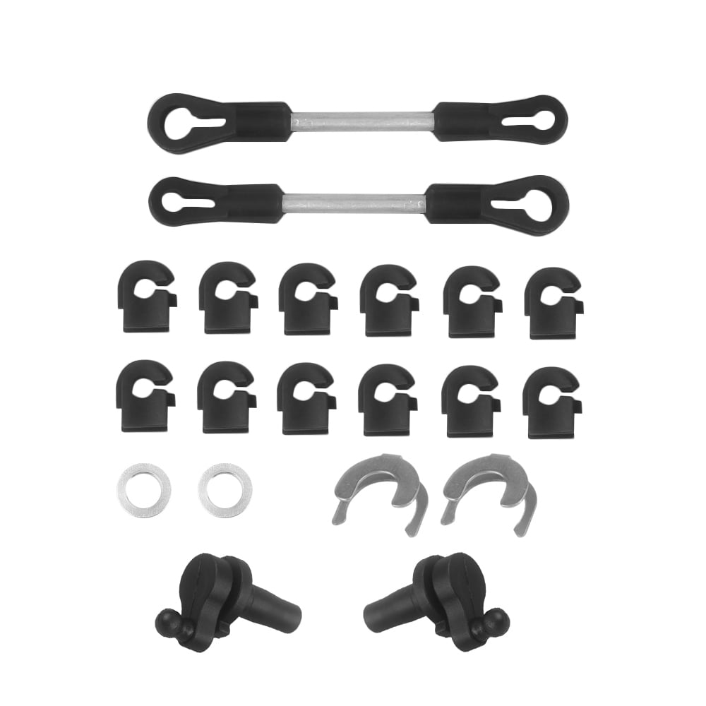 Carevas Intake Manifold Swirl Flap Kit Fit for 2.7 3.0 V6 059129711 059129712, Size: 15.4, Black